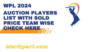 WPL 2024 Players List