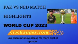 pak vs ned match highlights